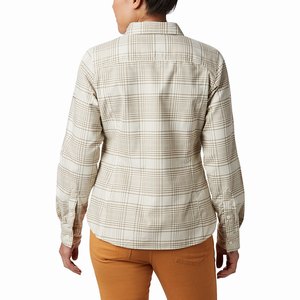 Columbia Silver Ridge™ Långärmad Flannel Dam Beige (LJIDX4531)